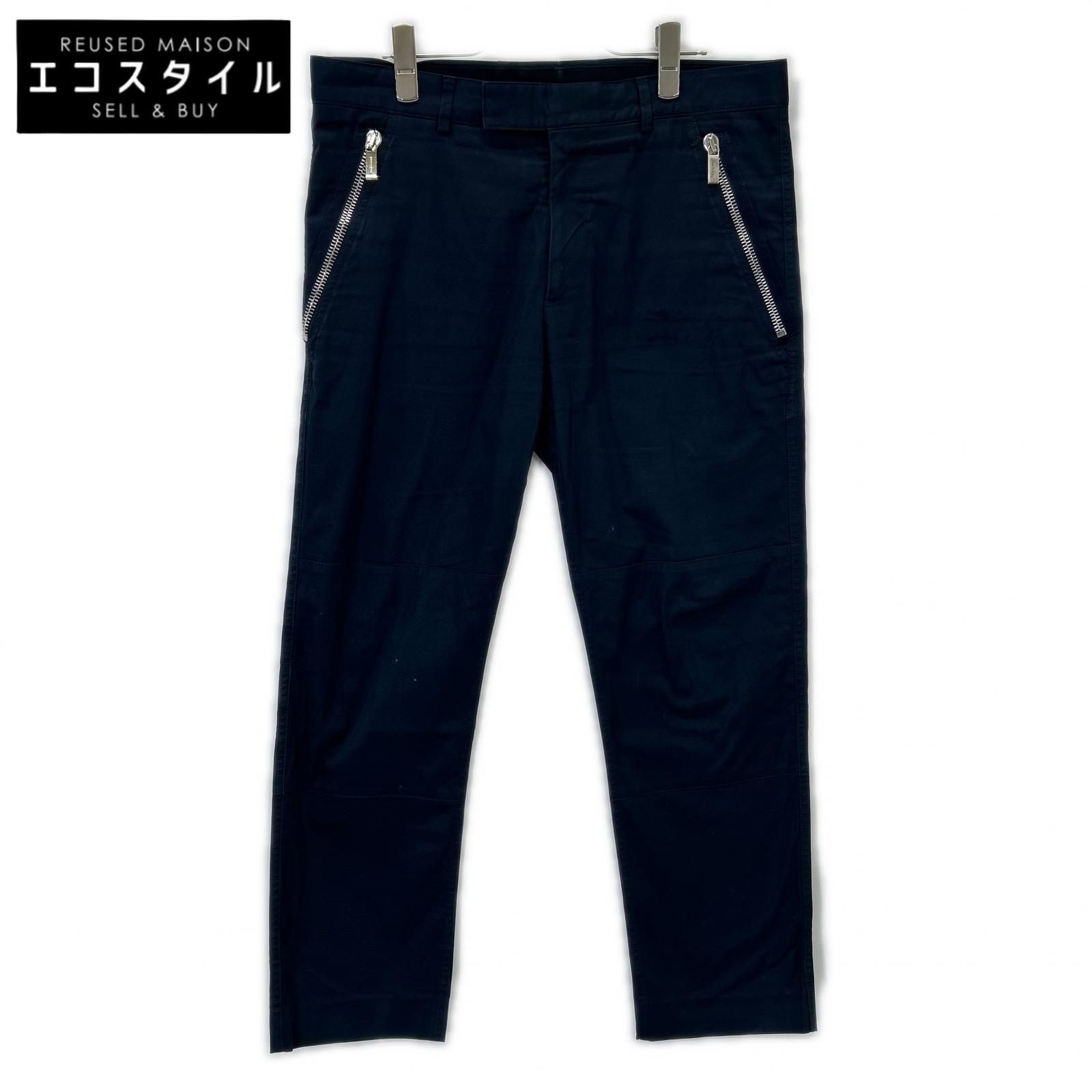 Dior HOMME　ディオールオム　763C187E3866 ブラック クロップドパンツ　48