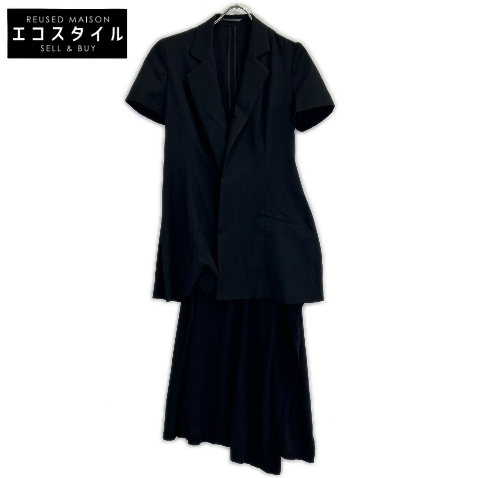 Yohji Yamamoto FEMME　ヨウジヤマモトファム　22SS ウールギャバジン カットソードッキング ショートジャケット FG-J62-100　2