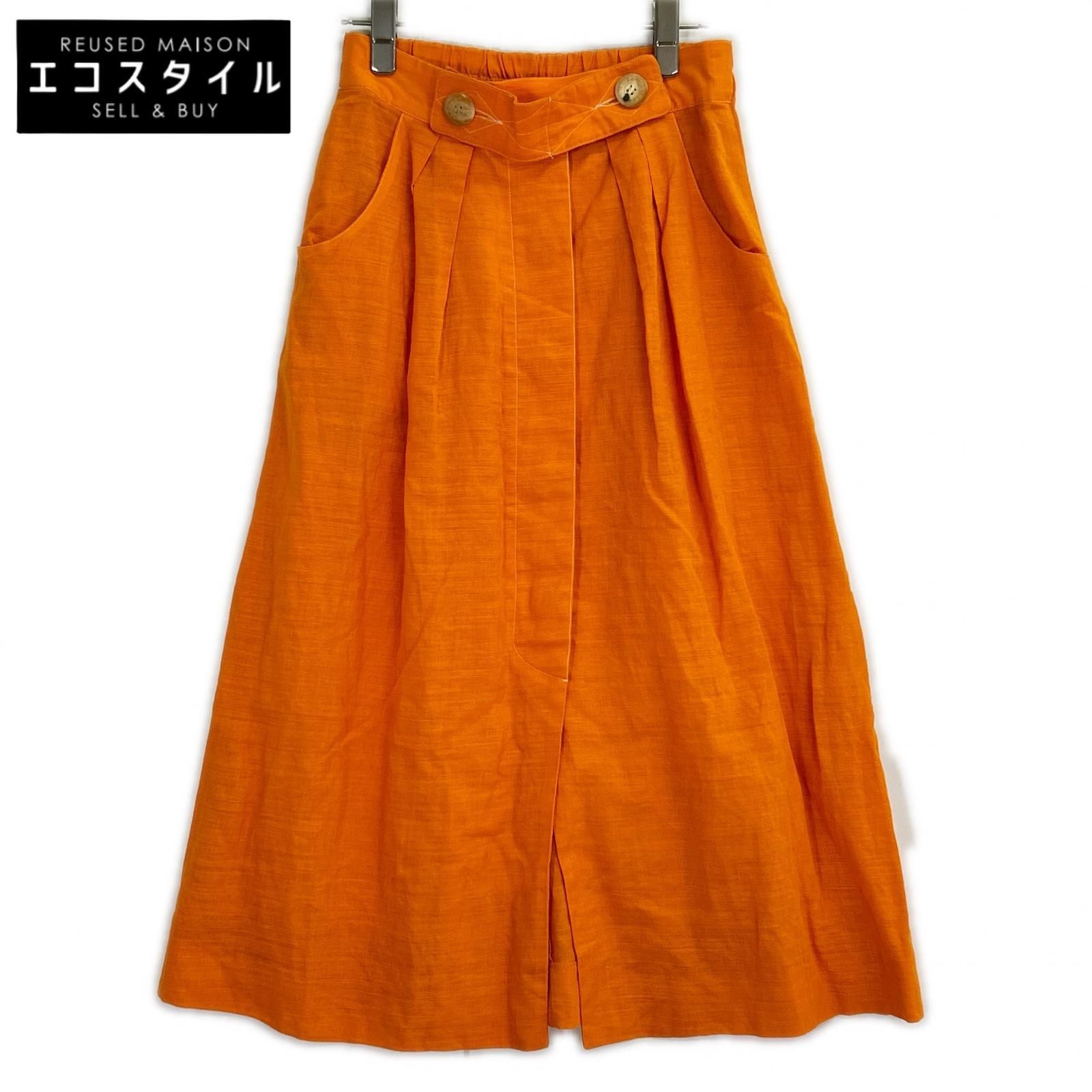 HERMES　エルメス　オレンジ リネン EXCLUSIF　40