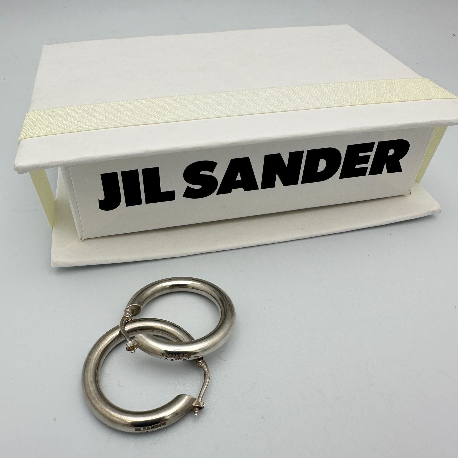 【新品・未使用】JIL SANDER ジルサンダー クラシック フープピアス シルバー925 JI-J11VG0001P4865-041
