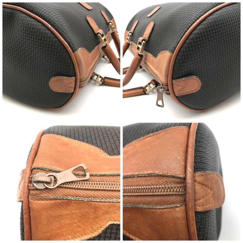 Bally バリー ボストンバッグ ミニボストン Bロゴ総柄 PVC×レザー