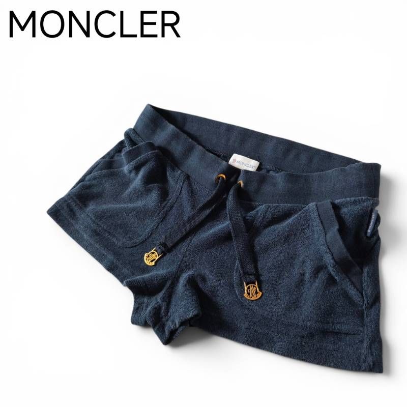MONCLER モンクレール ショートパンツ パイル地 ゴールドロゴ金具 XS