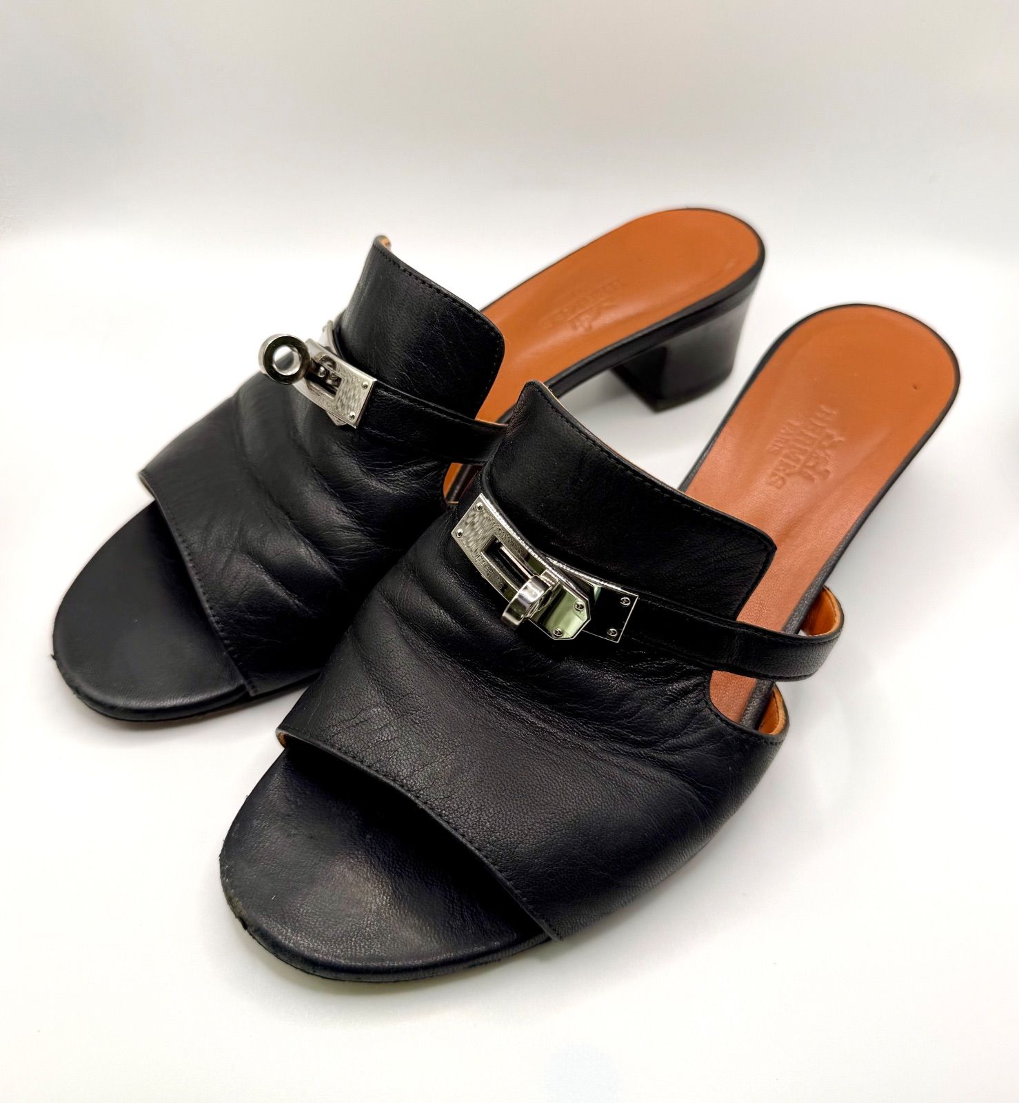 週末限定セール‼️】HERMES エルメス ケリー金具 レザー ミュール