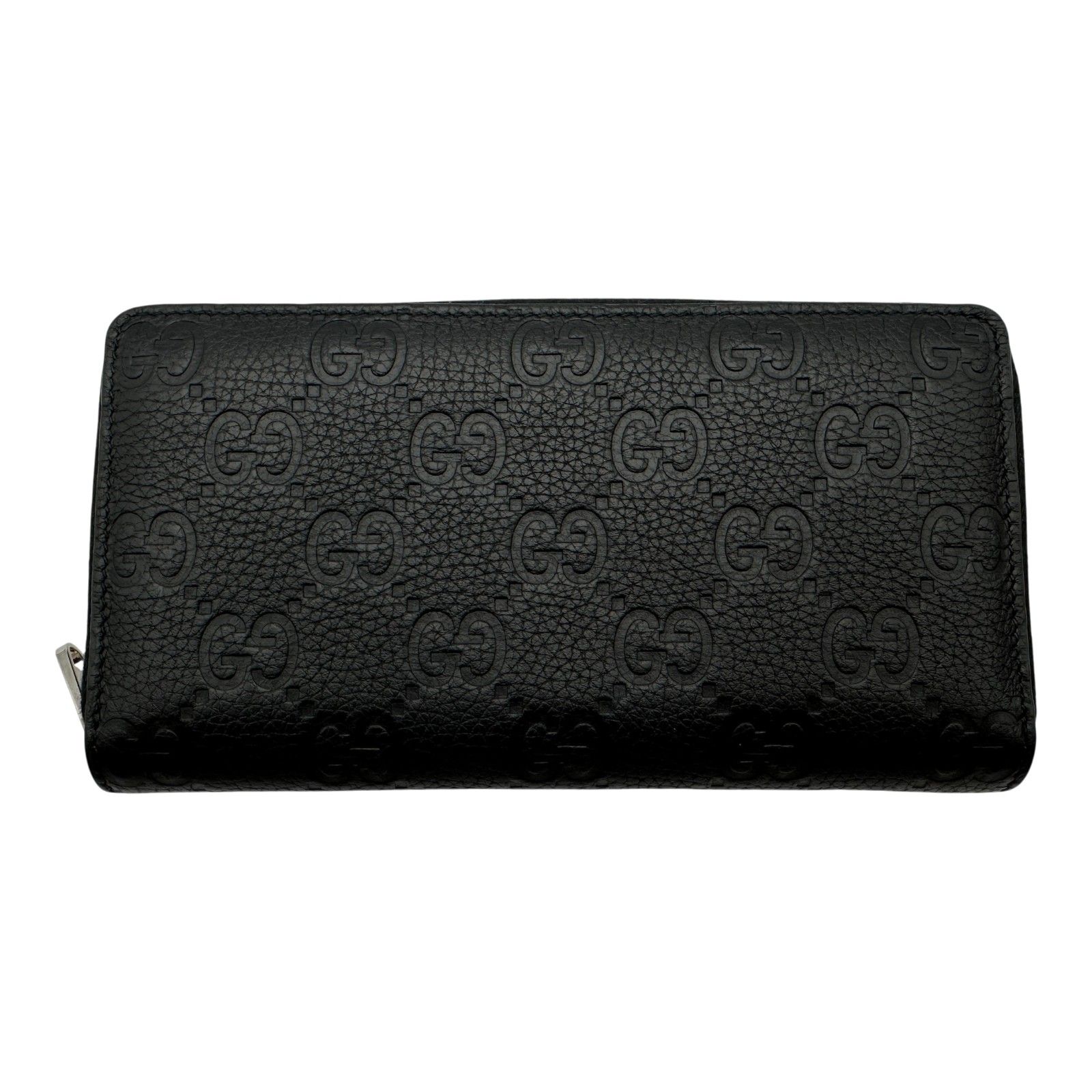 グッチ GUCCI インプリント ロングジップウォレット 835003 ブラック GGエンボスレザー レディース 長財布