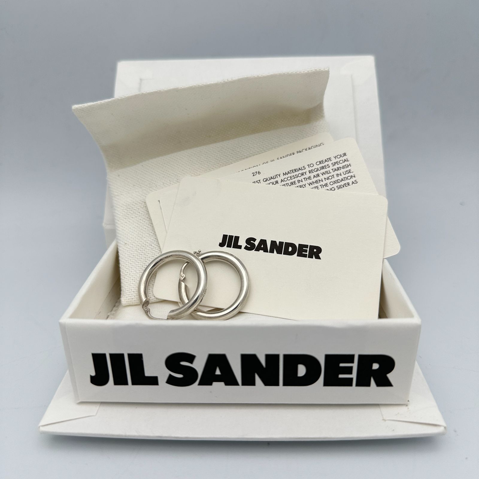 新品・未使用】JIL SANDER ジルサンダー クラシック フープピアス 