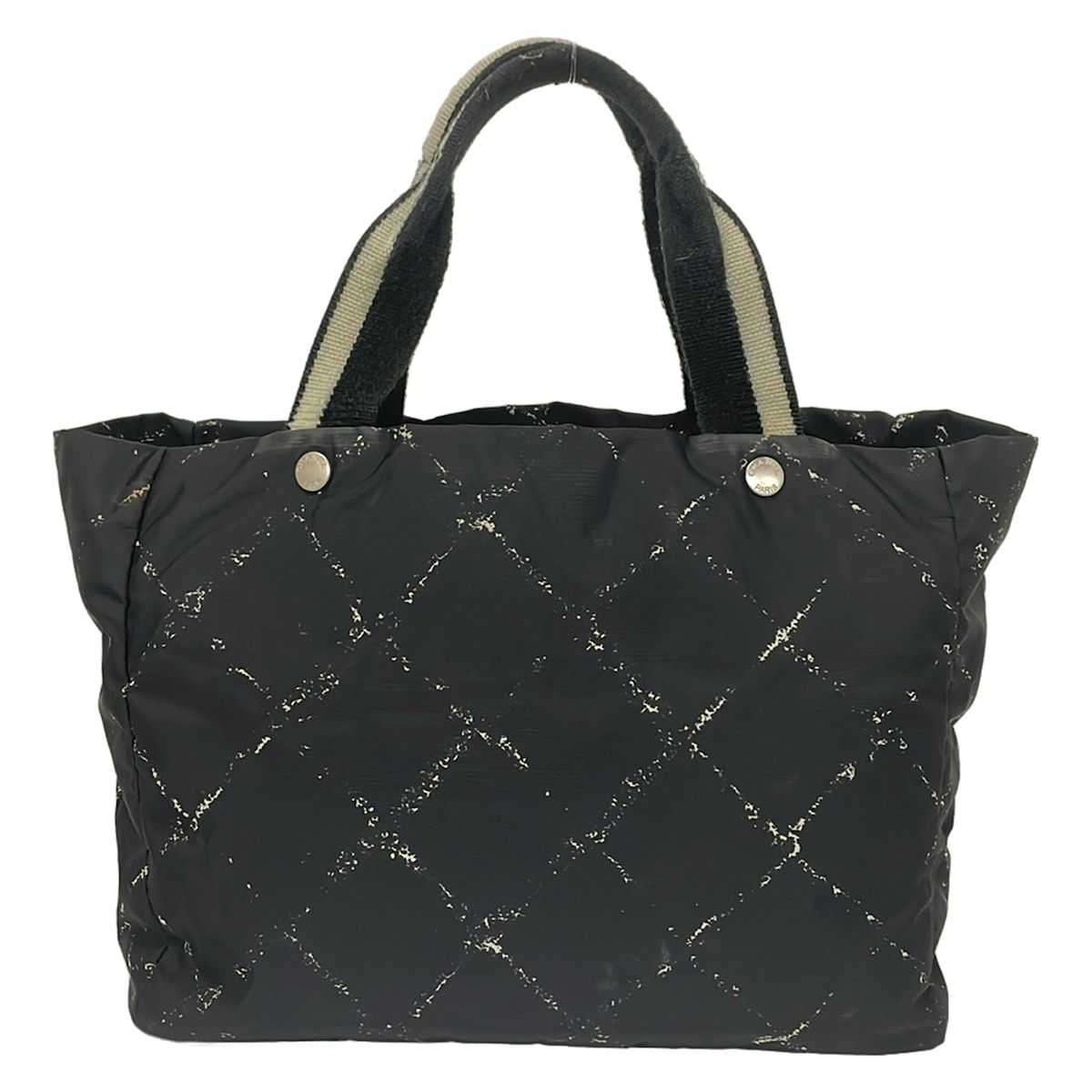 CHANEL(シャネル) トートバッグ 旧トラベルライン A11833 黒×白