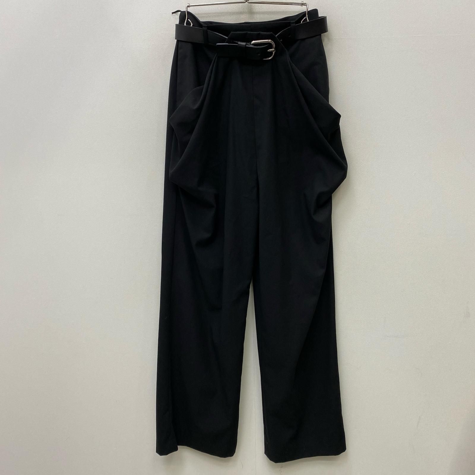 【加古川店】 中古 LOEWE | ロエベ その他ボトムス Draped trousers in cotton S359Y04XDV ベルトセット 国内正規品 ブラック サイズ：38 【108】