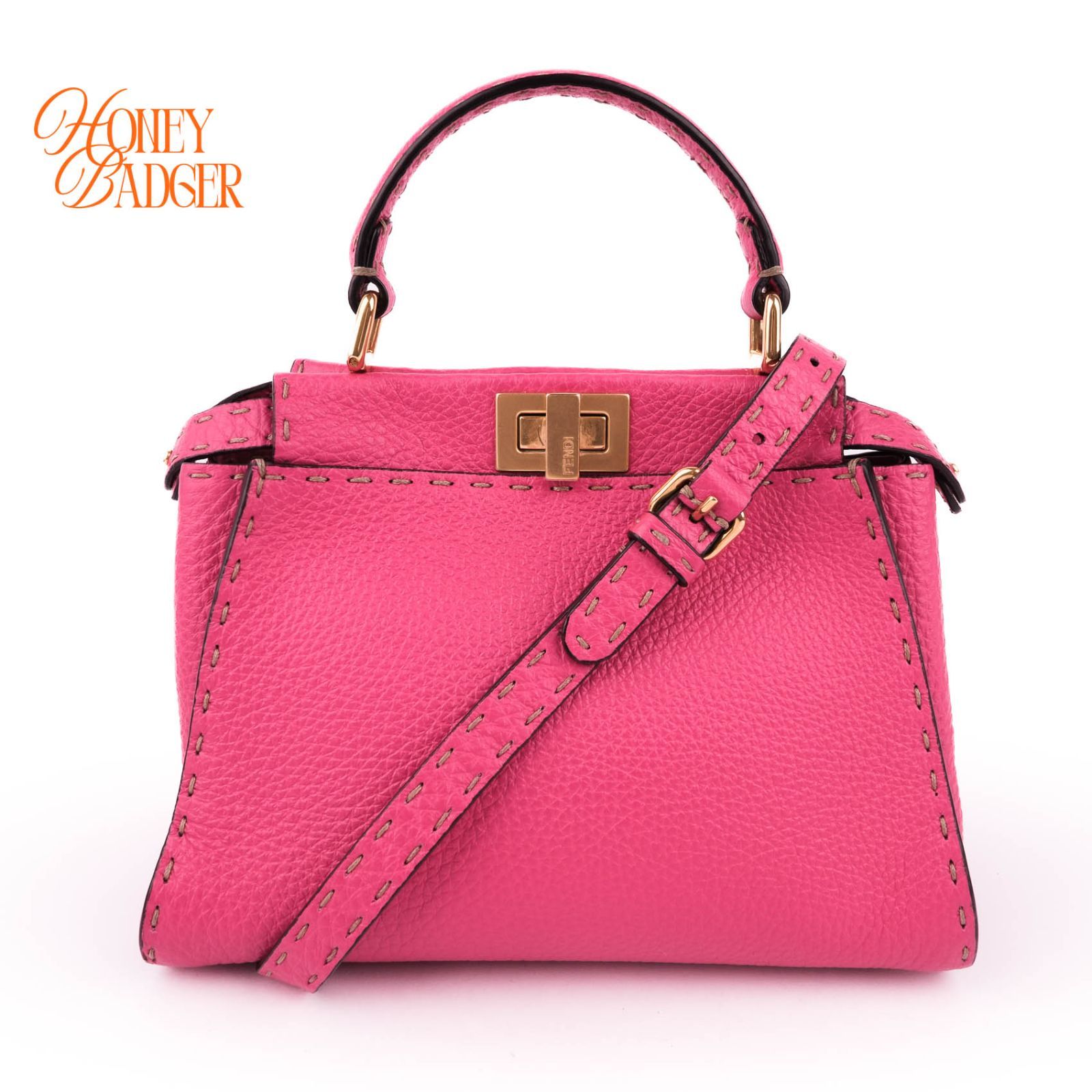 【極美品】フェンディ セレリア ミニ ピーカブー 2WAY ハンドバッグ ピンク