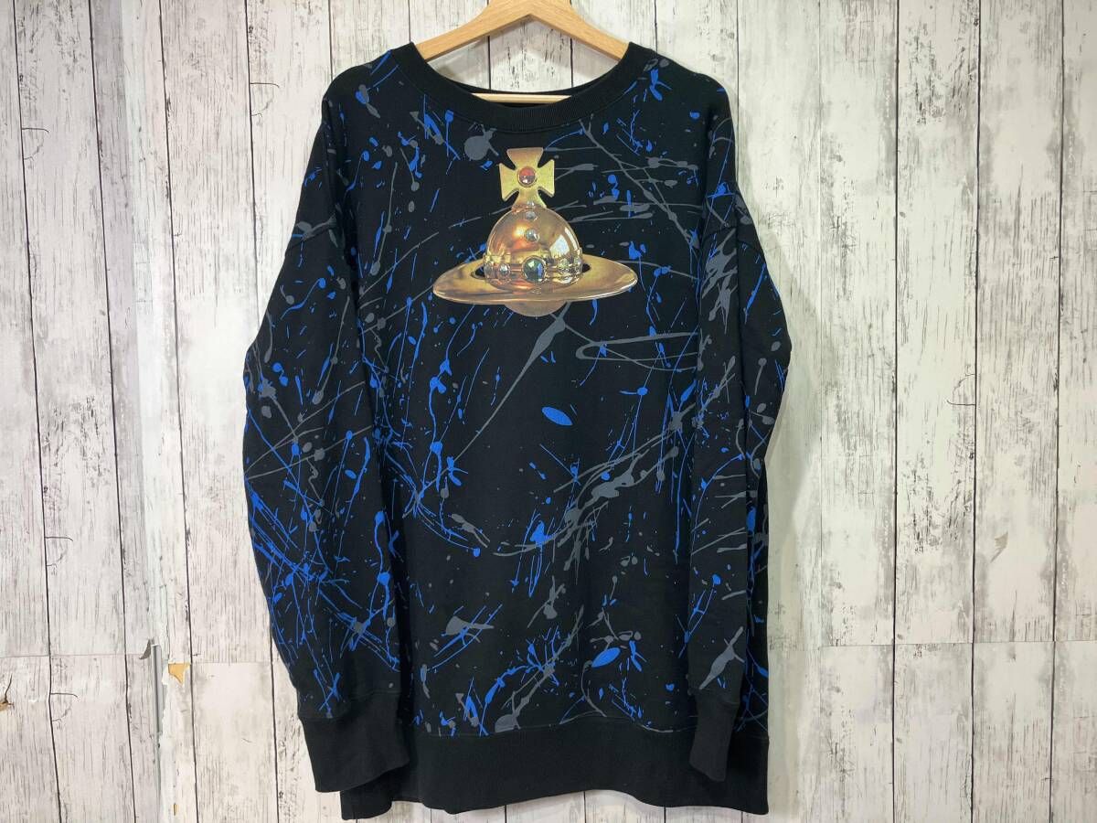 Vivienne Westwood ヴィヴィアン ウエストウッド RED LABEL オーブペイント スウェット ブラック 17-12-322007 サイズ表記00