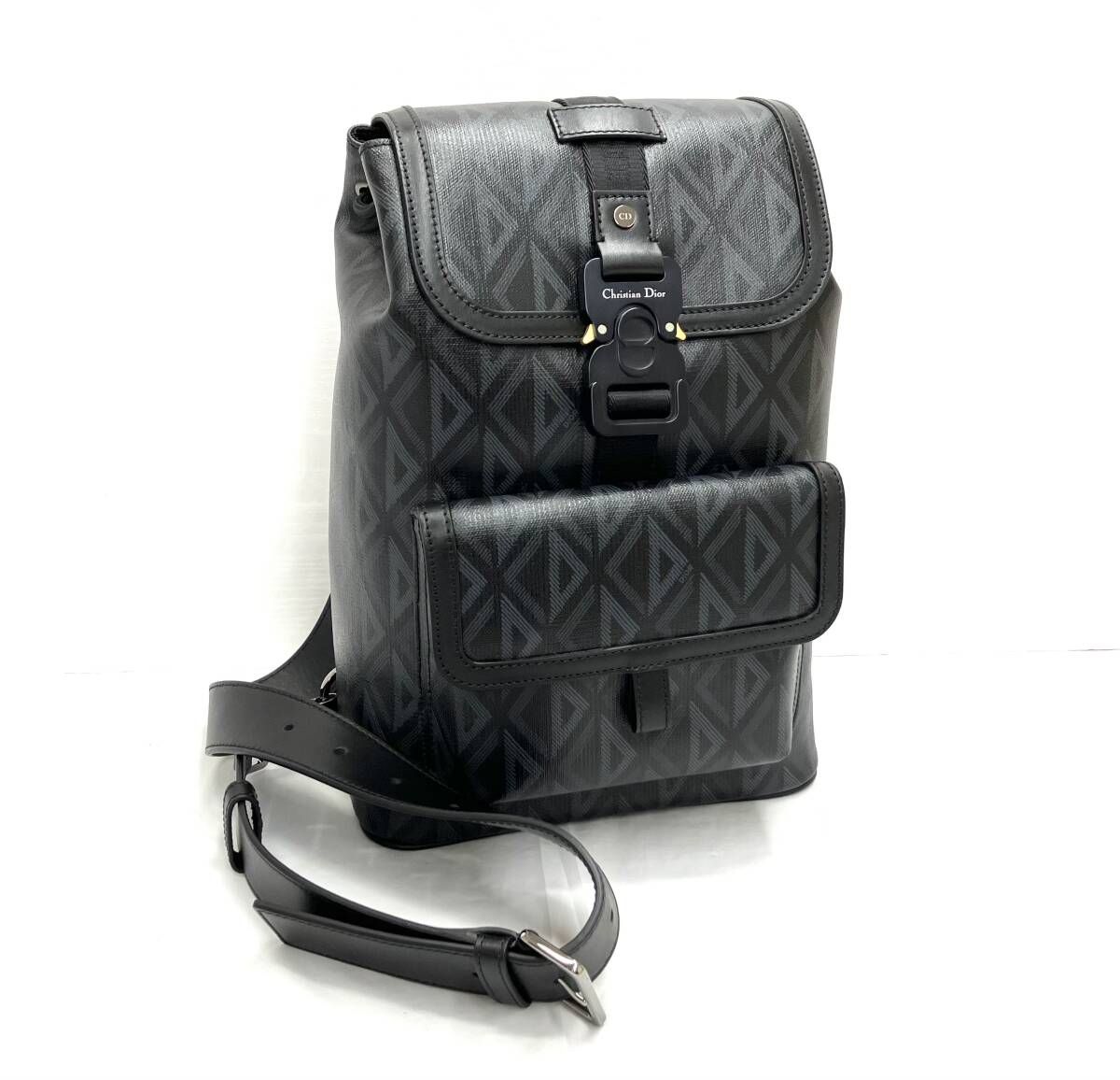 【鑑定書付き】 Christian Dior クリスチャン ディオール HIT THE ROAD Cリュック ワンショルダー バックパック 16-BO-0223 保存袋有り