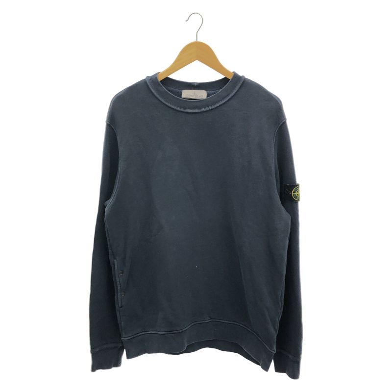 中古】STONE ISLAND 24AW ガーメントダイ L/S スウェット ネイビー 