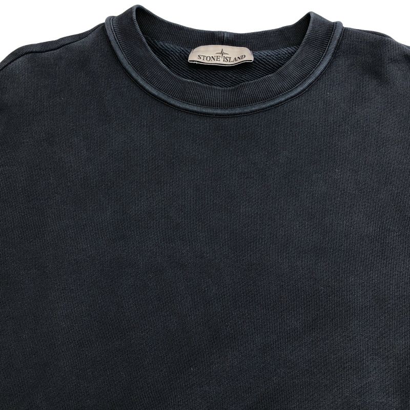 中古】STONE ISLAND 24AW ガーメントダイ L/S スウェット ネイビー 
