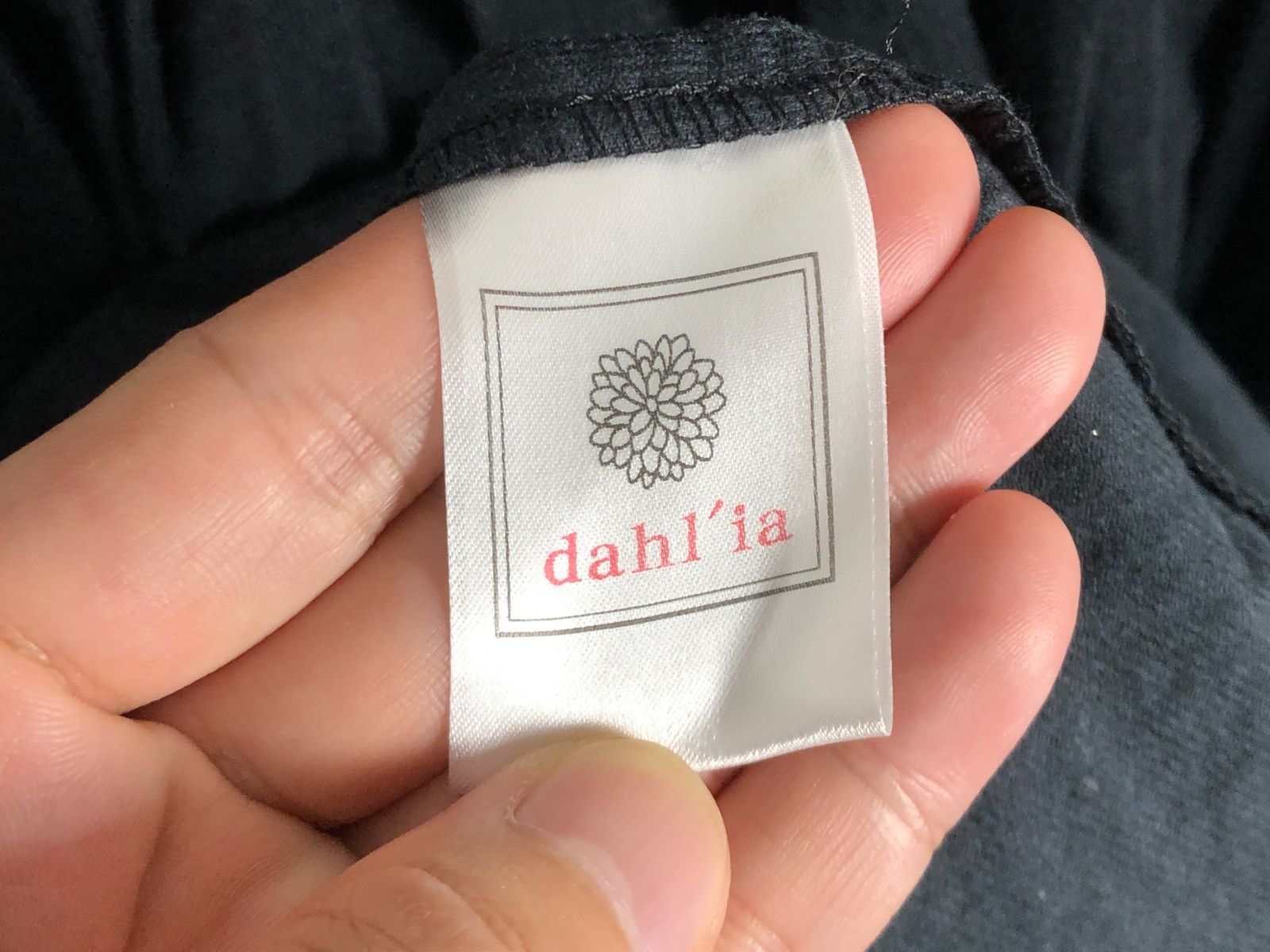 dahl'ia ダリア 細畝コーデュロイ ギャザー ワンピース ブラック 黒 定価¥30,800- 41-3-36