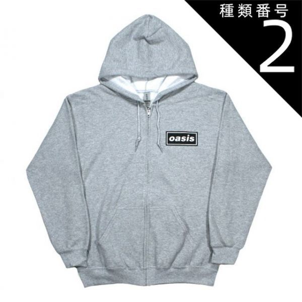 種類2：Medium Oasis / Definitely Maybe Zipped Hoodie 2 (Heather Grey) - オアシス ジップアップ パーカ