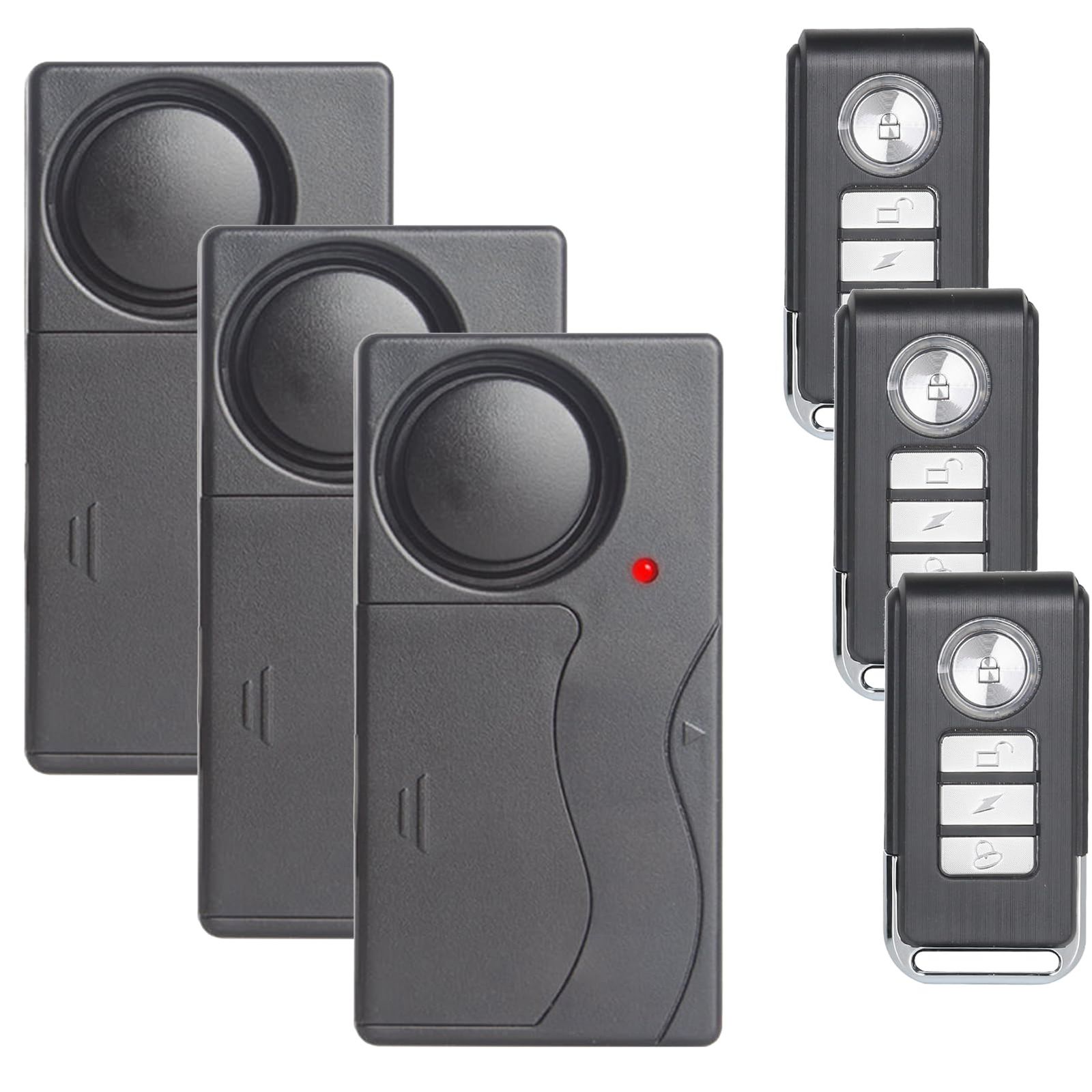 R◆Mengshen 3パック 盗難防止振動アラーム 110dB 大音量 感度調整可能 モーションセンサー 盗難安全システム ドア 窓 バイク オートバイ モーターホーム 72444e35