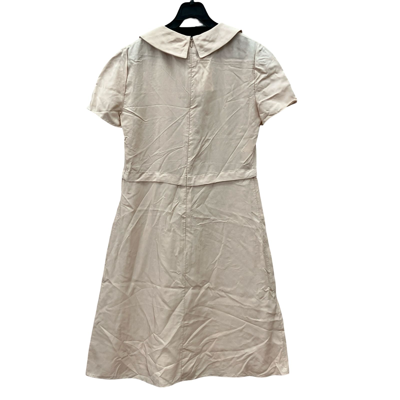 GF2 ジルサンダーネイビー JIL SANDER NAVY シルク 半袖 ワンピース 36