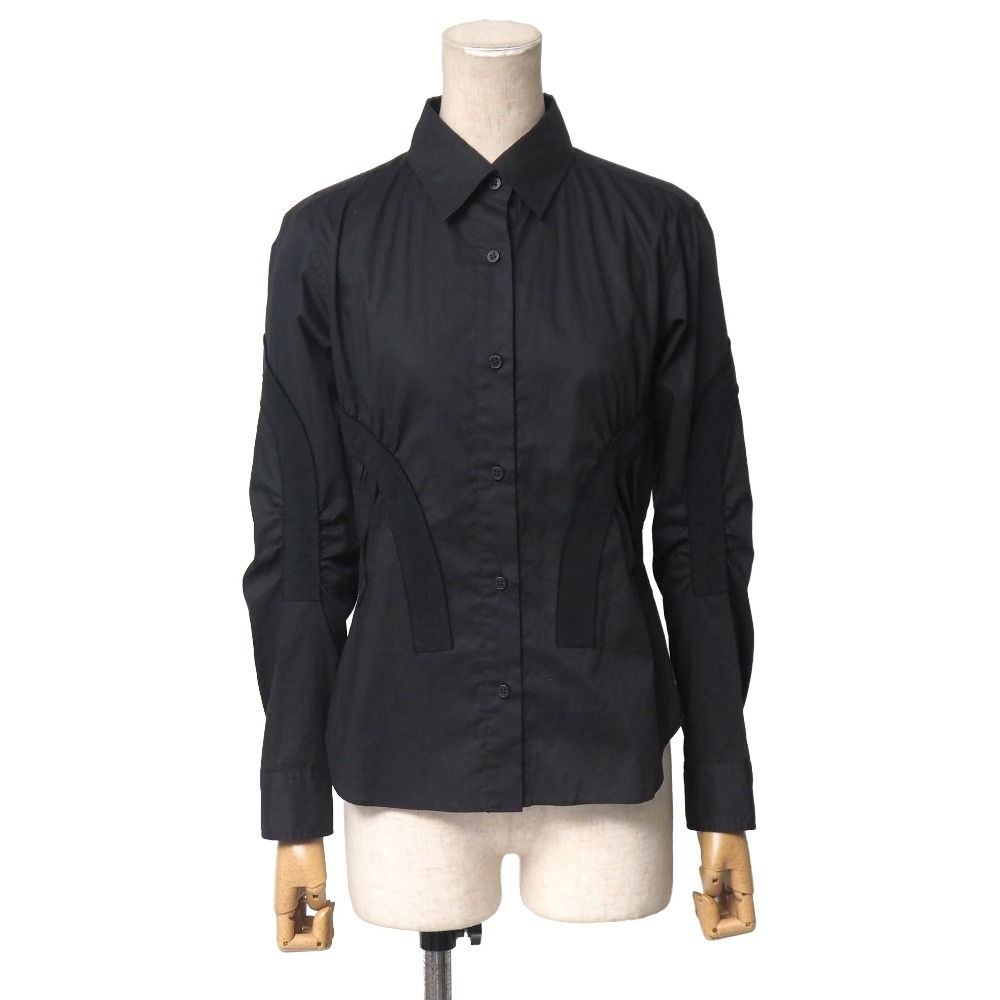 ISSEY MIYAKE イッセイミヤケ 長袖シャツ サイズ1 コットン ブラック ブランド古着【中古】20260609/RA9729