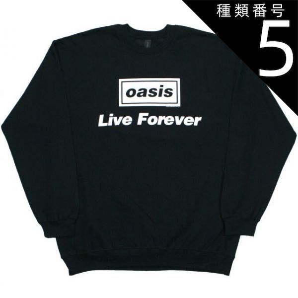 種類5：XX-Large Oasis / Live Forever Sweatshirt (Black) - オアシス スウェットシャツ