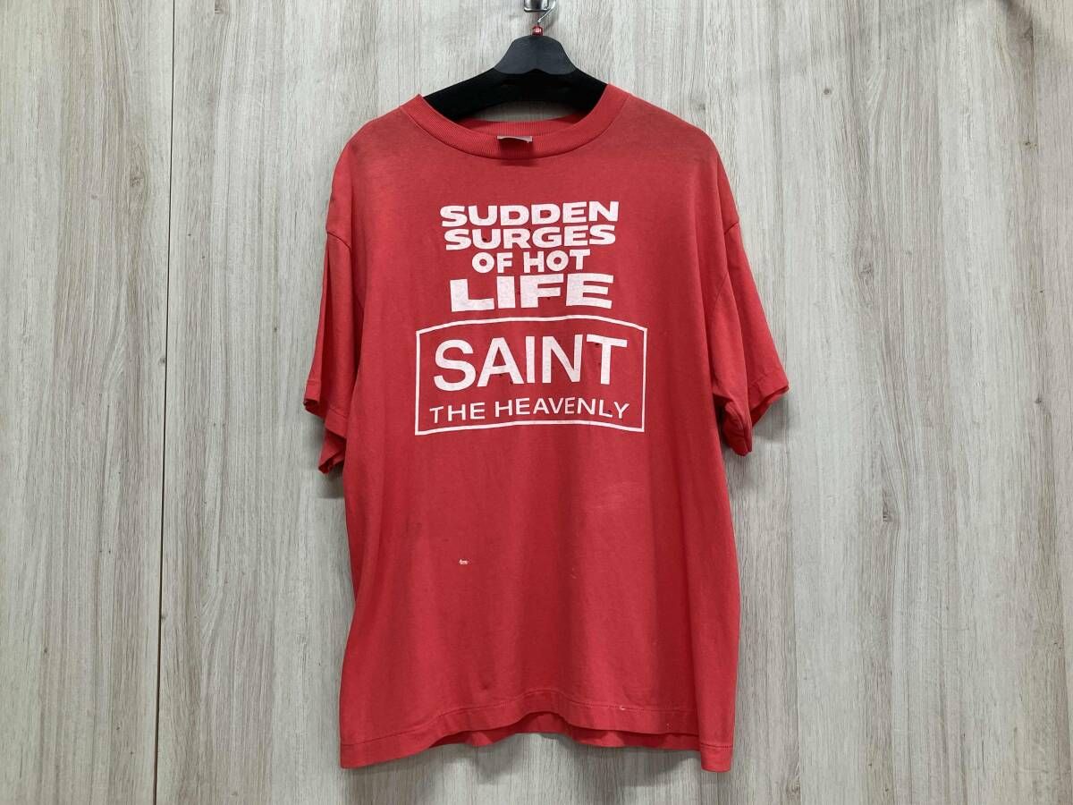 SAINT MICHAEL セントマイケル 25SS 半袖Tシャツ SM-HR8-0000-028 Mサイズ レッド ヨレ有り