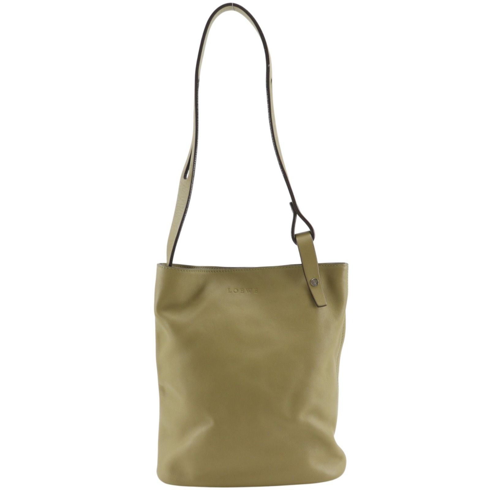 【LOEWE】ロエベ アナグラム ラムスキン オリーブ レディース ショルダーバッグ