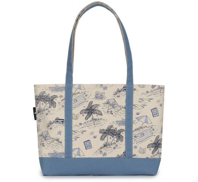 [Out of Print] Vacation Vibes Large Zippered Tote Bag - バケーション・ヴァイブス ジップ トートバッグ