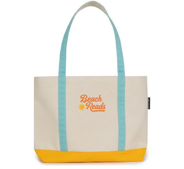 [Out of Print] Beach Reads Large Zippered Tote Bag - ビーチ リーダズ ジップ トートバッグ