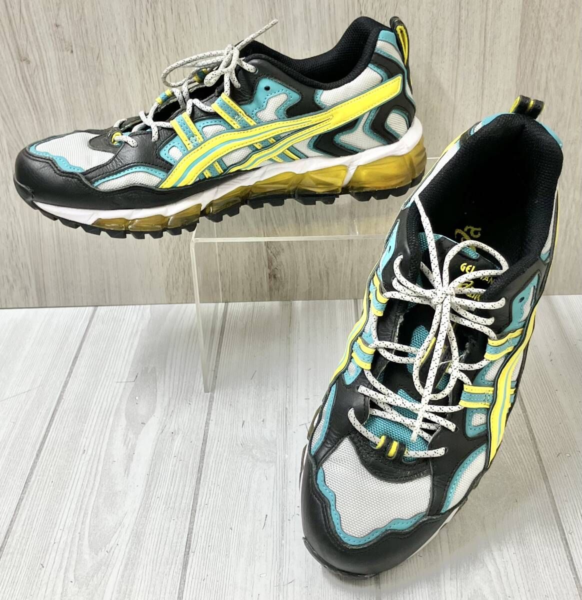 ASICS GEL-NANDI 360 1021A325 アシックス スニーカー 26.5cm US8.5 グレー イエロー ブラック ブルー メンズ シューズ