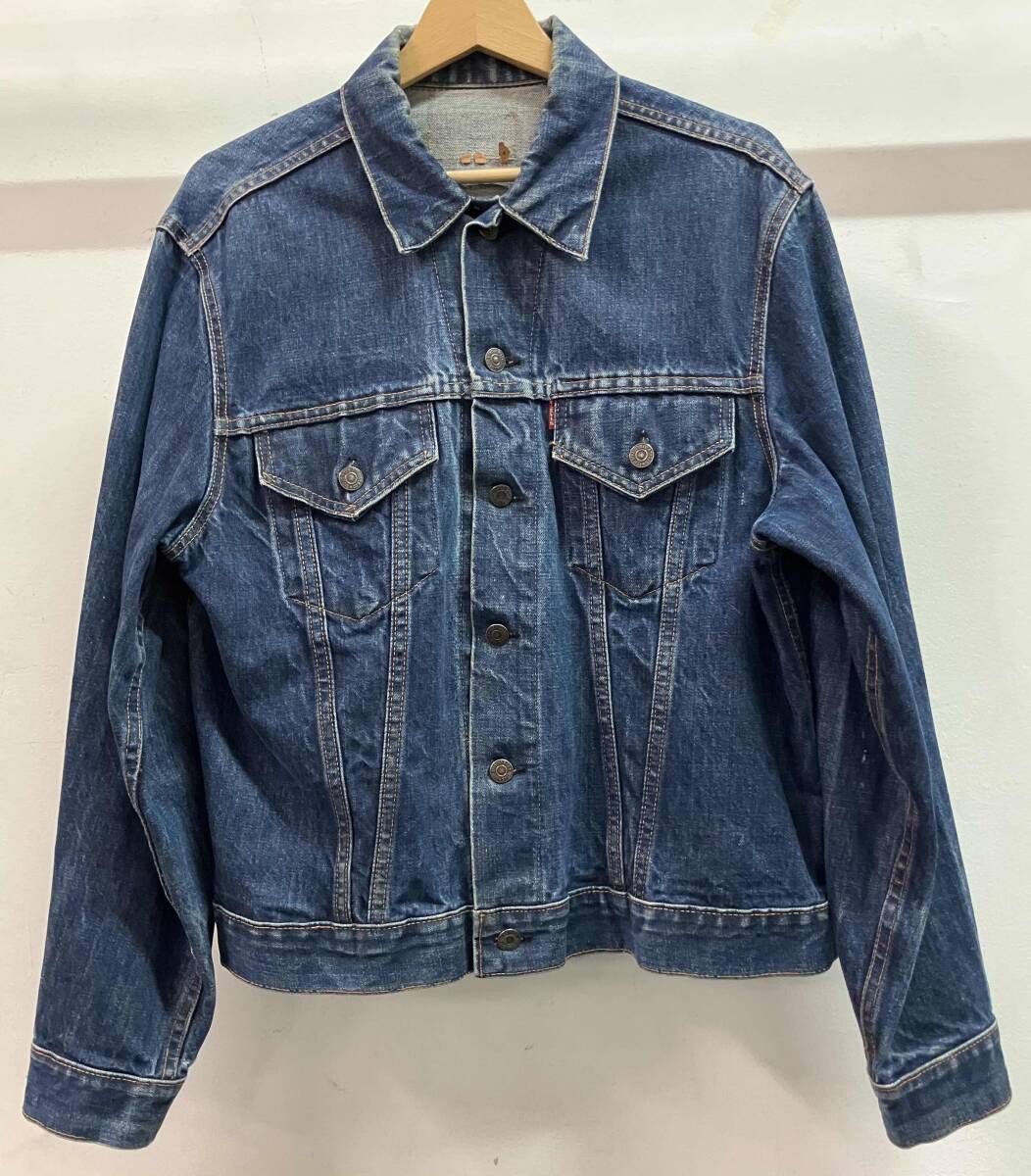 LEVI'S リーバイス Gジャン(デニムジャケット) 60s 70s ボタン裏525 ビッグE 不均等V 70505 ブルー