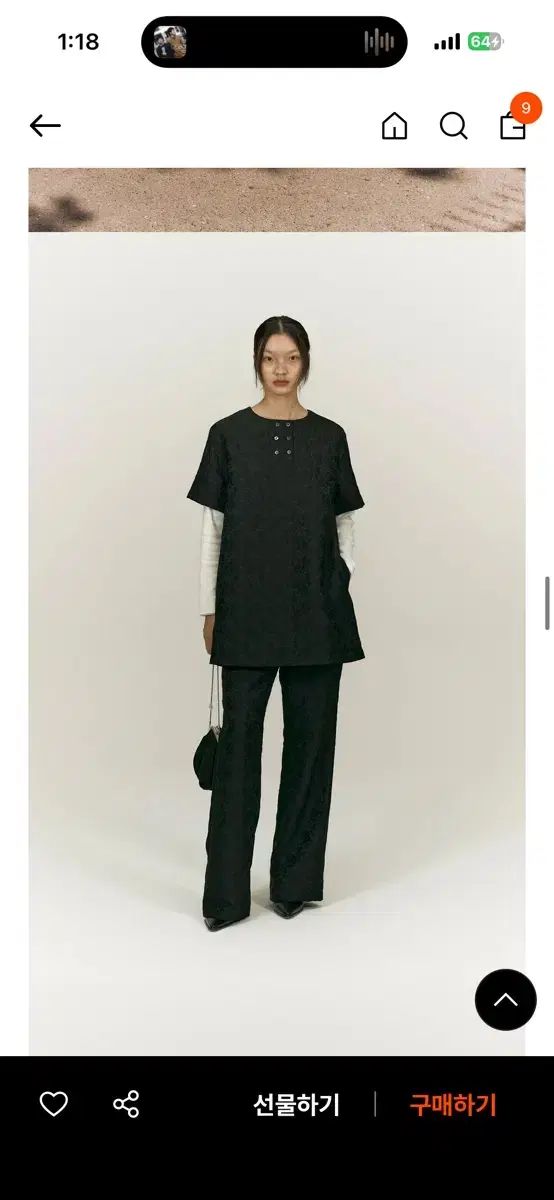 ソールティーペブル ONE PIECE ブラック DAMASK JACQUARD DRESS