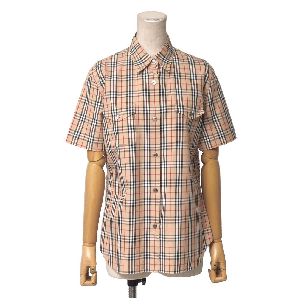 ■美品■BURBERRY バーバリー ヴィンテージ 半袖シャツ サイズ40 Burberrys チェック ブランド古着【中古】20260609/RA9739