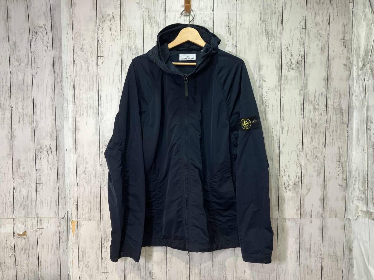 STONE ISLAND ストーンアイランド 23SS 781540130 ロゴ パッチ ナイロン ネイビー ZIPジャケットXLサイズ
