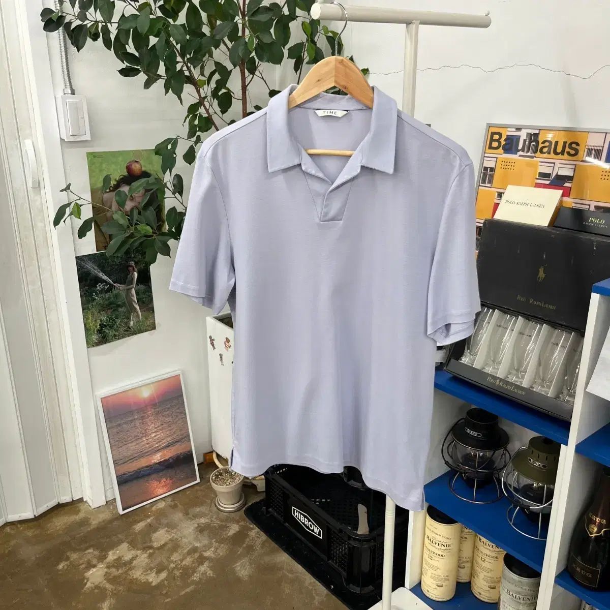 TIME コットン 半袖 カラー Tシャツ XL