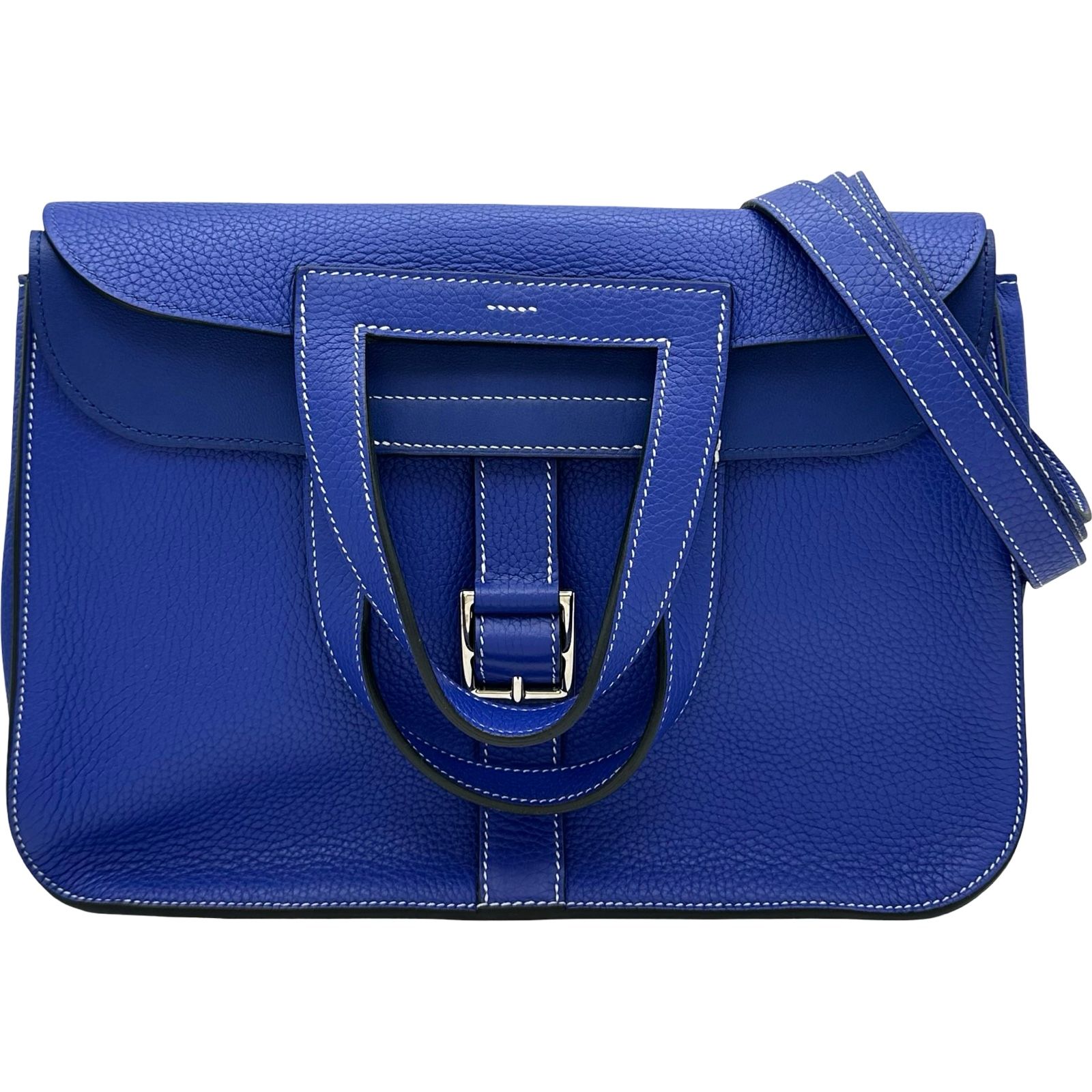 エルメス HERMES アルザン31 A刻印 ブルーエレクトリック シルバー金具 トリヨン レディース ショルダーバッグ