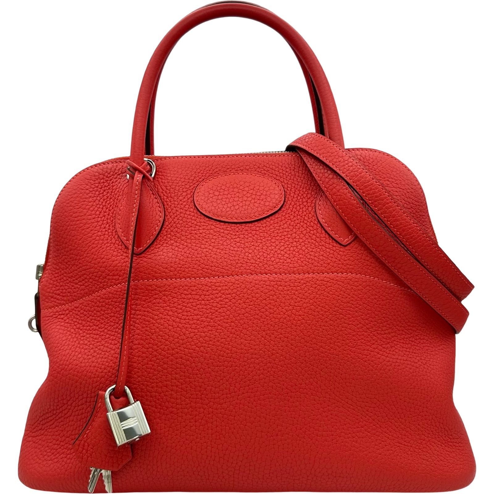 エルメス HERMES ボリード31 X刻印 ルージュトマト シルバー金具 トリヨン レディース ショルダーバッグ