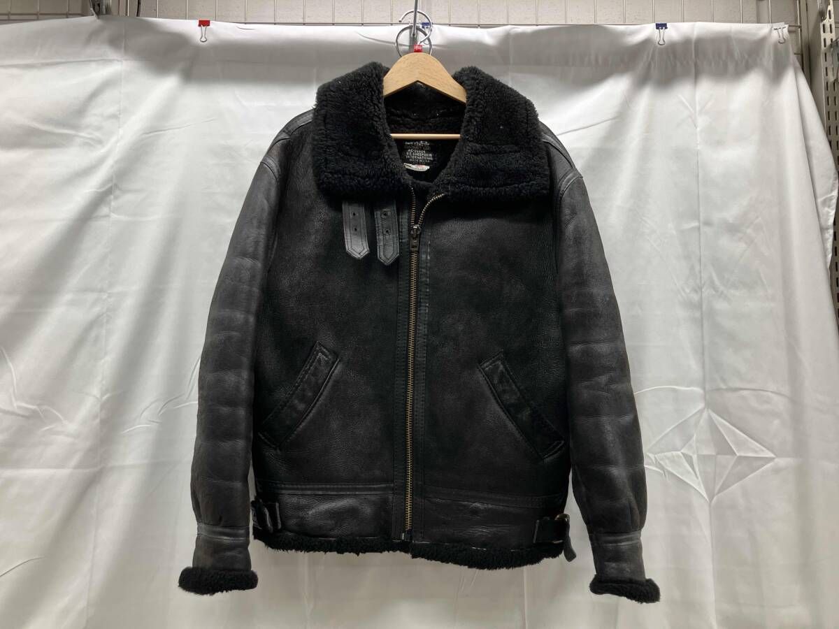 US SHEEPSKIN ユーエス シープスキン フライトジャケット B-3 表記サイズ40 ブラック