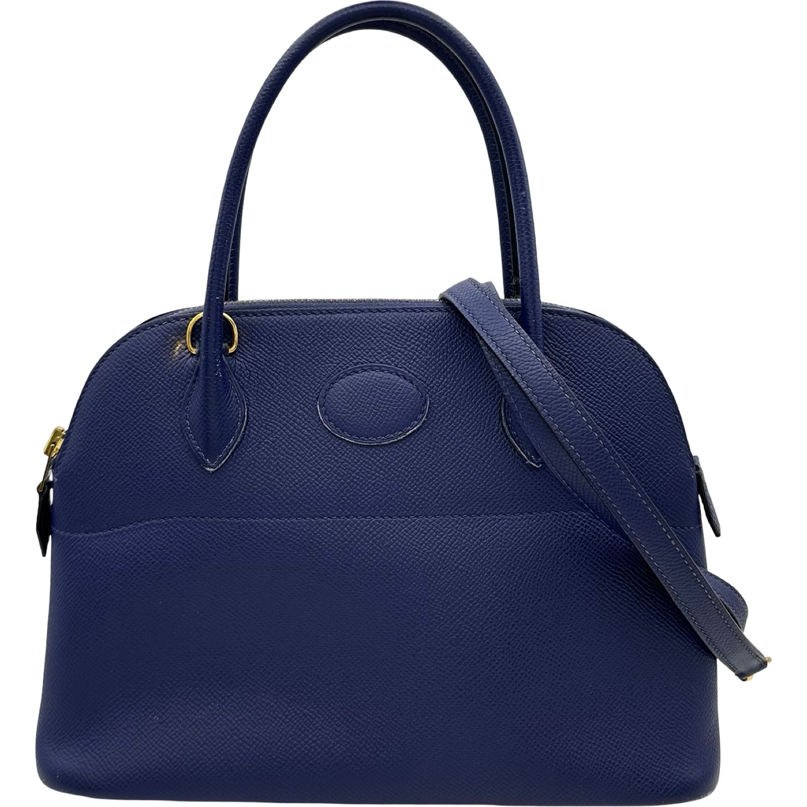 エルメス HERMES ボリード27 D刻印 ブルーアンクル ゴールド金具 エプソン レディース ショルダーバッグ