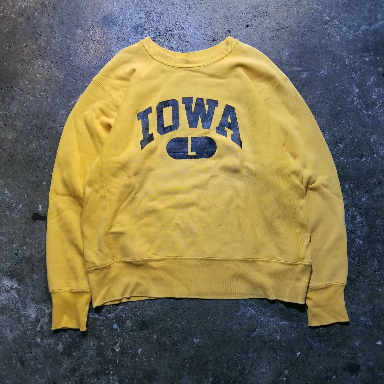 Champion 80s REVERSE WEAVE IOWA 2段プリント スウェット L 