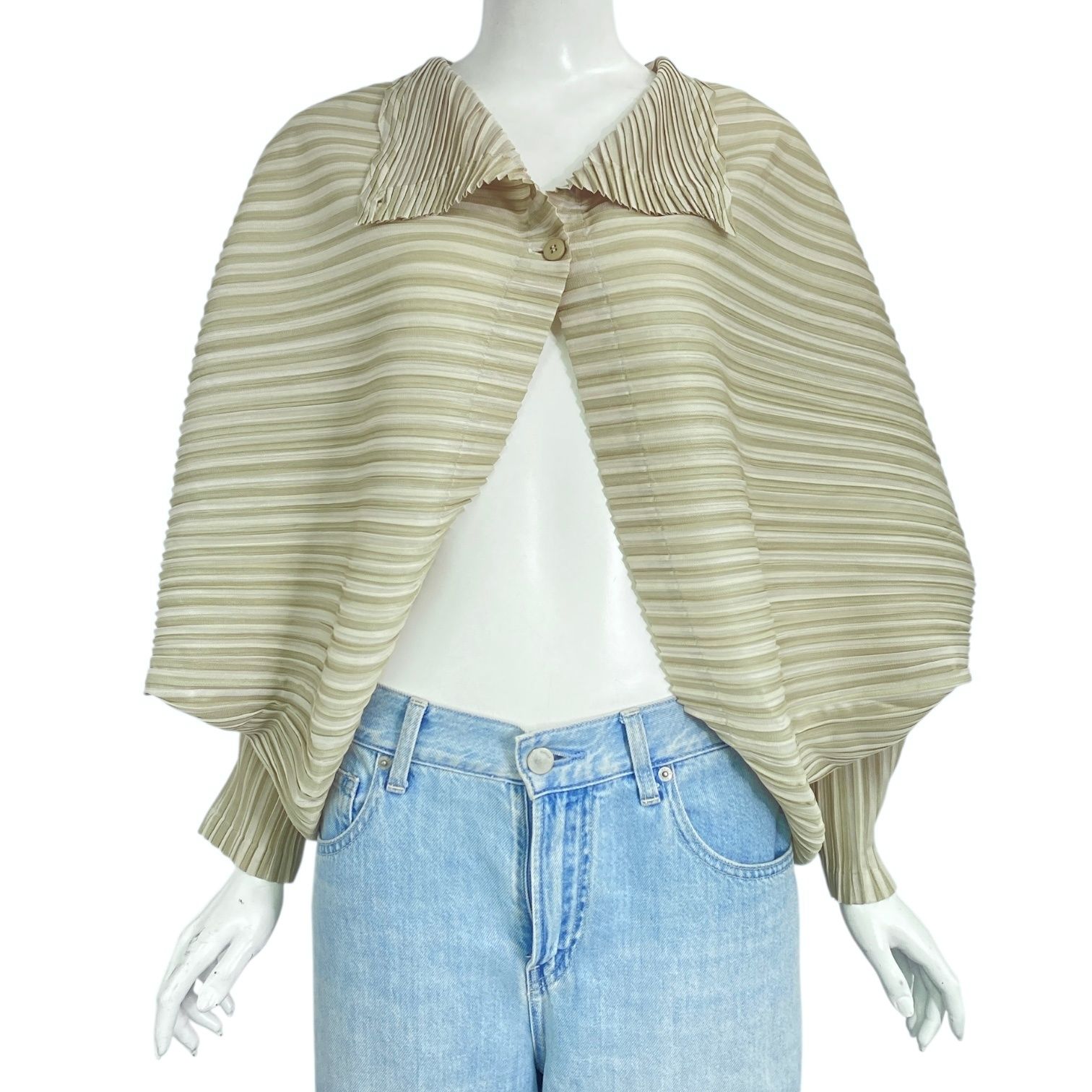 新品同様 ISSEY MIYAKE イッセイミヤケ PLEATS PLEASE プリーツプリーズ カーディガン 変形 サイズ3