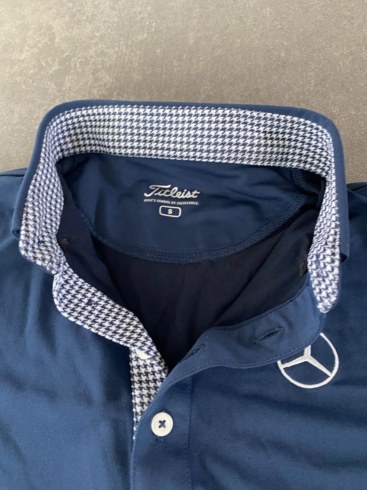 美品☆Titleist タイトリスト ポロシャツ ネイビー メルセデスベンツ