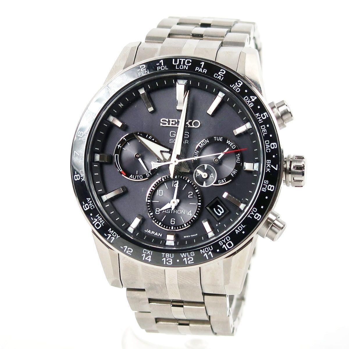 【超美品】SEIKO セイコー ASTRON SBXC003 アストロン GPS衛星電波ソーラー 腕時計 ブラック文字盤 コマ付き【UT88】