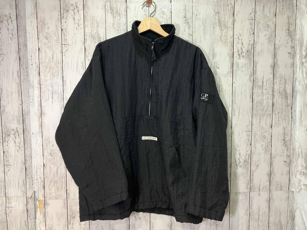 ：C.P COMPANY シーピーカンパニー ナイロン フリース プルオーバー ジャケット ブラック Sサイズ相当
