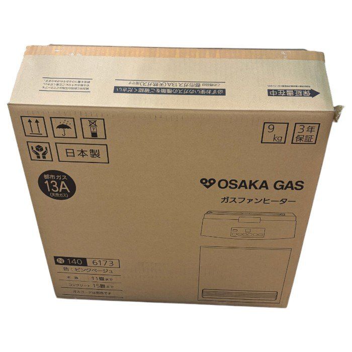 大阪ガス ガスファンヒーター 140-6173-13A 都市ガス 木造11畳、集合15