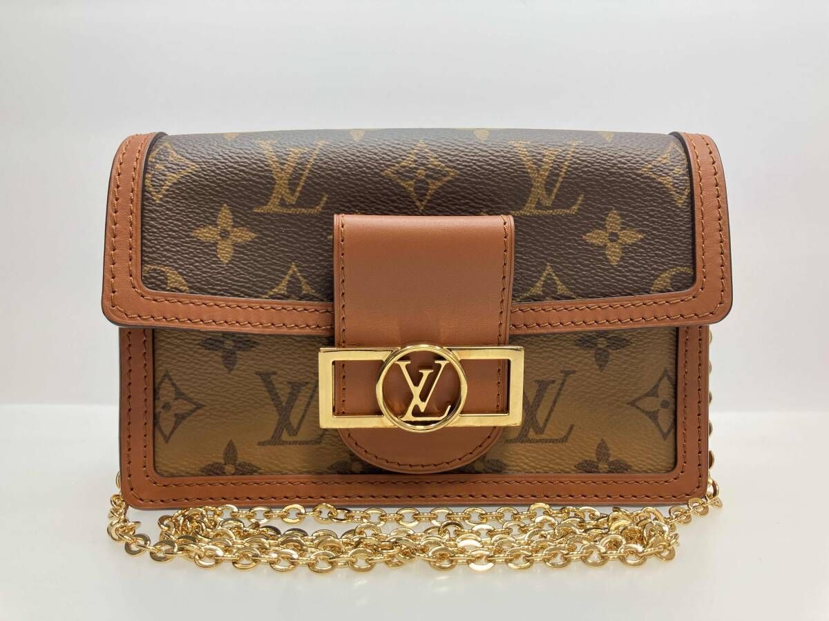 LOUIS VUITTON ルイヴィトン ポルトフォイユ ドーフィーヌ M68746 チェーンショルダーバッグ クロスボディ ポシェット モノグラム リバース