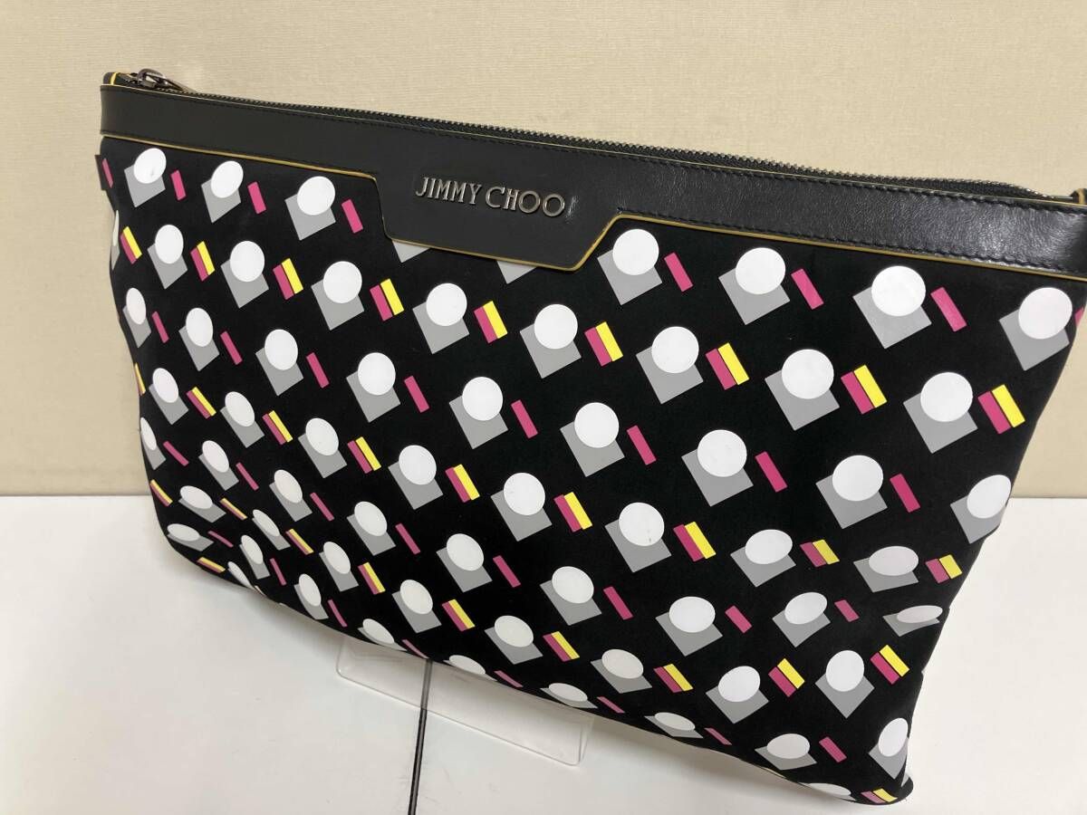JIMMY CHOO ジミーチュウ グラフィックパターン レザー素材