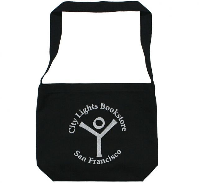 [City Lights Bookstore] Logo Shoulder Bag 3 (Black) - シティ・ライツ・ブックストア / ショルダー・バッグ