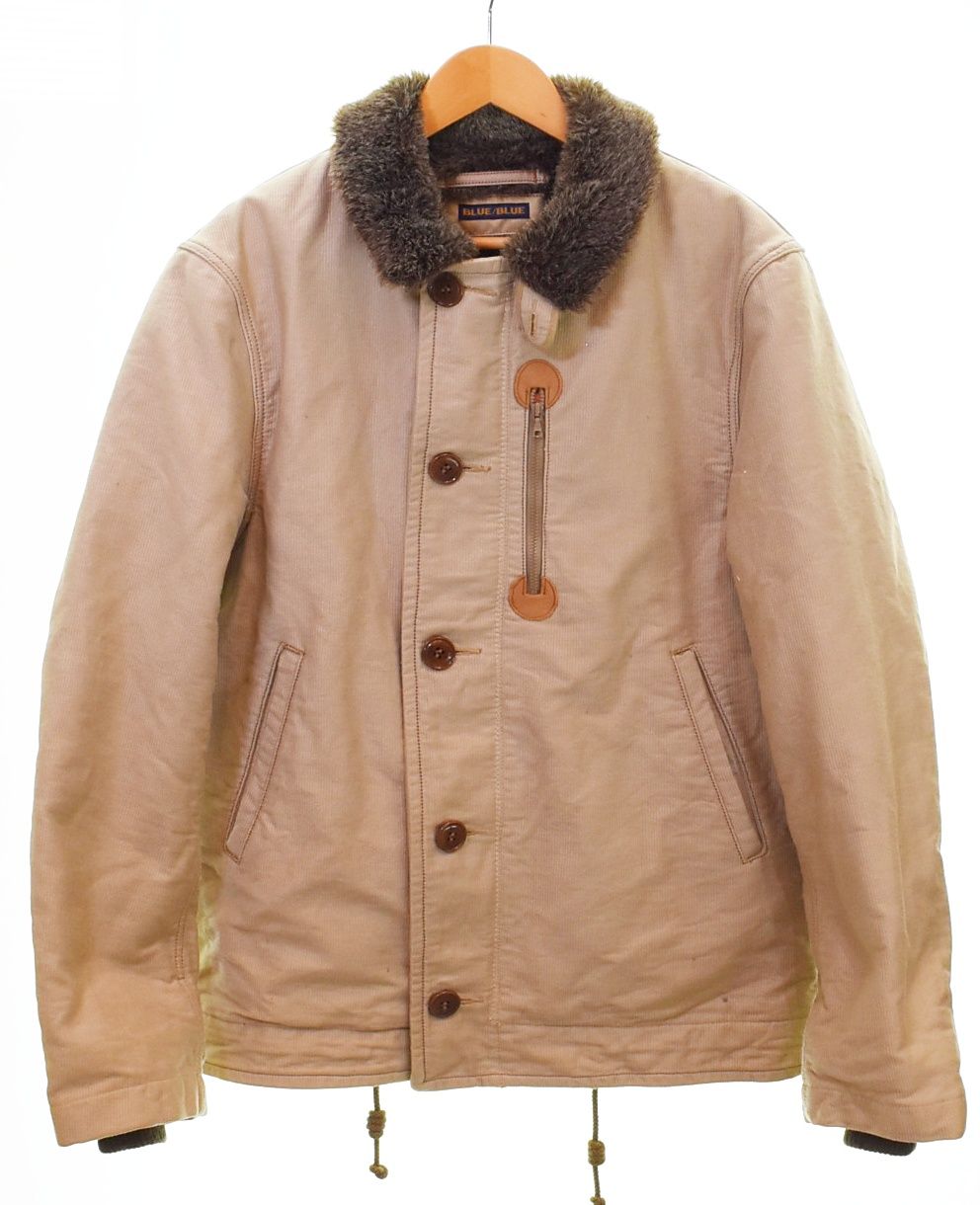 ブルーブルー BLUE BLUE German Cloth Deck Jacket ジャーマン クロス デッキ ジャケット 3 ジャケット ベージュ Lサイズ 103MT-4783