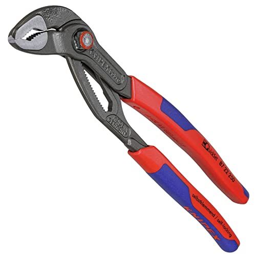 KNIPEX クニペックス Cobra QuickSet コブラクイックセット ウォーターポンププライヤー 全長250mm コンフォートハンドル 8722-250Ju