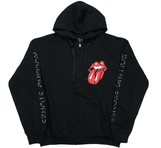 The Rolling Stones / Hackney Diamonds Zipped Hoodie (Black) - ザ・ローリング・ストーンズ ジップ フード パーカ