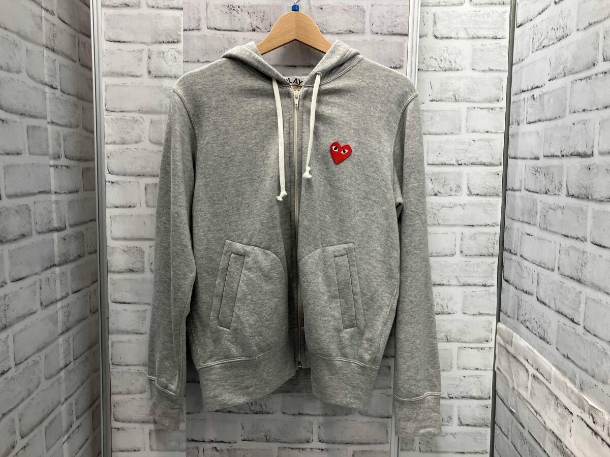PLAY COMME des GARCONS/ジップパーカー/グレー/胸ロゴ/AZ-T167/プレイコムデギャルソン/コットン 16,406円