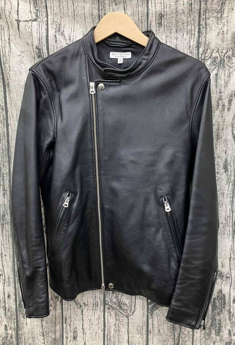 BEAUTY & YOUTH UNITED ARROWS ユナイテッドアローズ セミダブル ライダースジャケット ブラック Mサイズ